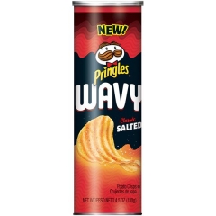 Рифленые чипсы Pringles Вэйви классические 130 грамм