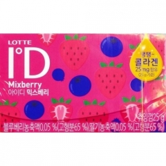 Жевательная резинка ID Mixberry со вкус ягод, с ксилитолом, без сахара 25 грамм