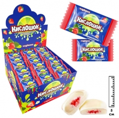 Жевательная резинка Кислошок с начинкой клубника (Россия) 4г