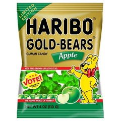 Жевательный мармелад 'HARIBO' Мишки с вкусом яблока(Gold Bears Apple) 113грамм