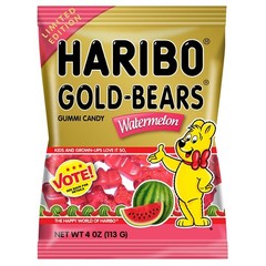 Жевательный мармелад 'HARIBO' Мишки с вкусом арбуза(Gold Bears Watermelon) 113 грамм