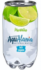 Напиток б/а среднегазированный AquAlania со вкусом Мохито 330 мл