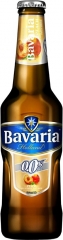Пивной напиток светлый б/а Bavaria Персик 330 мл стекло