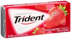 Жевательная резинка Trident Gum Strawberry Twist 26,6 гр