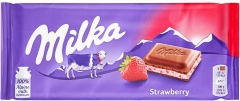Молочный шоколад Milka Strawberry Yoghurt 100 гр