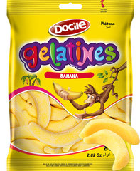 Жевательный мармелад Docile GELATINES BANANA (БАНАН со вкусом банана) 80 грамм